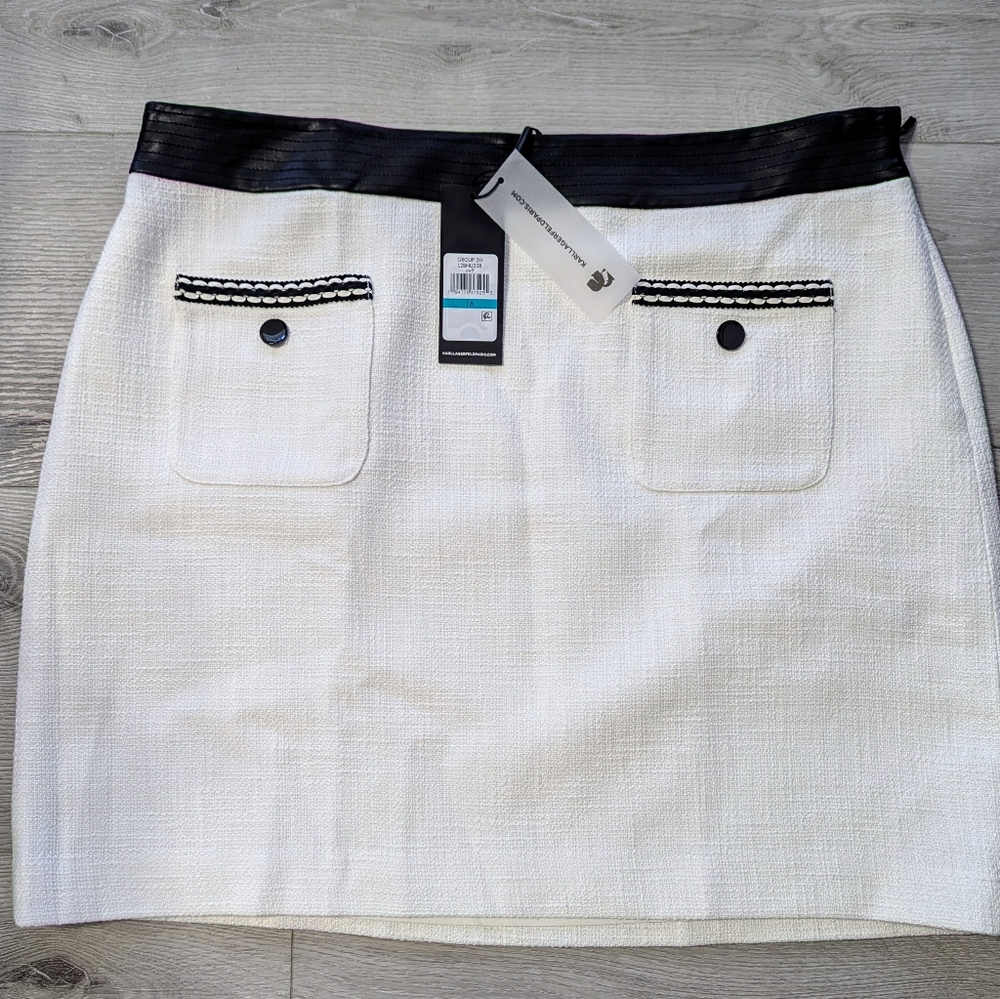 Karl Lagerfield Paris Tweed Mini Skirt New Size 16